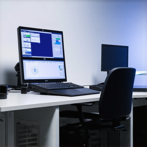 Modern calibration lab with sensors and monitors ensuring color accuracy