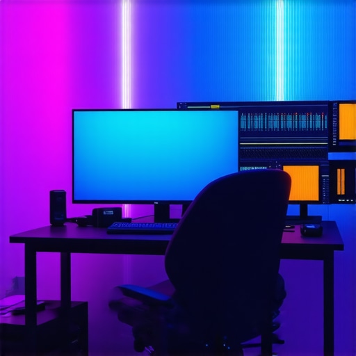 Futuristic studio with quantum dot displays and AI calibration tools
