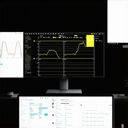 Spectroradiometer measuring spectral response of a professional HDR monitor.