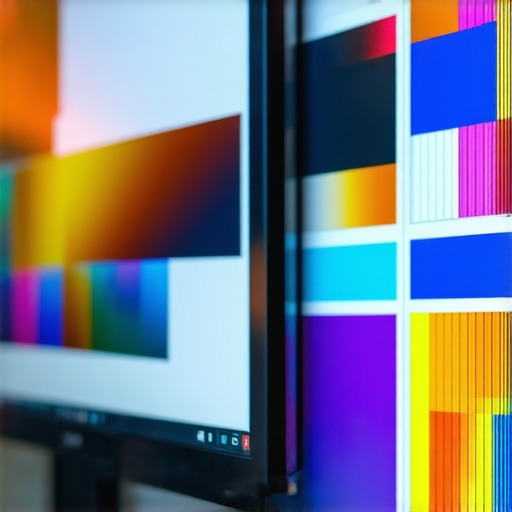 Professional calibration equipment analyzing a high-resolution HDR monitor