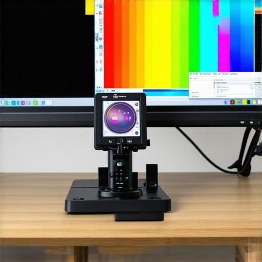 Professional monitor calibration tools and HDR display in a studio environment