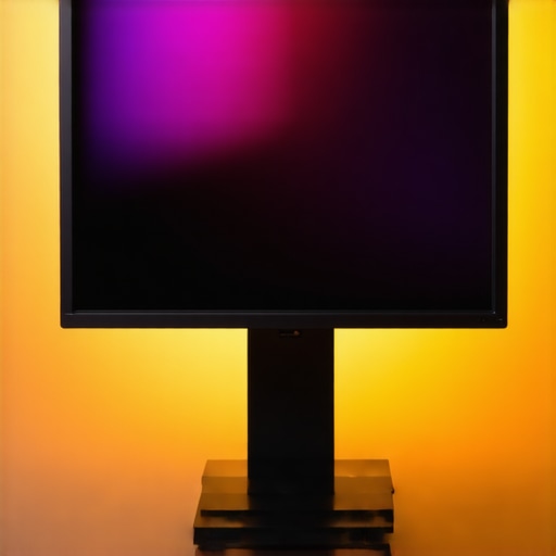 A professional HDR monitor displaying vivid colors and dynamic contrast in a creative workspace.