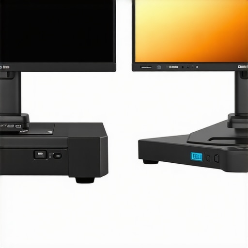 Calibration tools and professional monitor setup in a studio