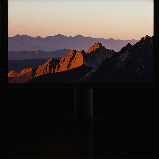 High-resolution professional monitor showcasing vibrant HDR colors and calibration tools