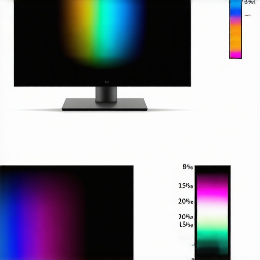 Visual comparison of Quantum Dot and OLED monitor characteristics showing contrast and vibrancy