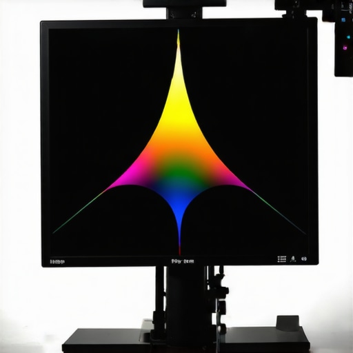 Spectral sensor measuring monitor spectrum for precise calibration.