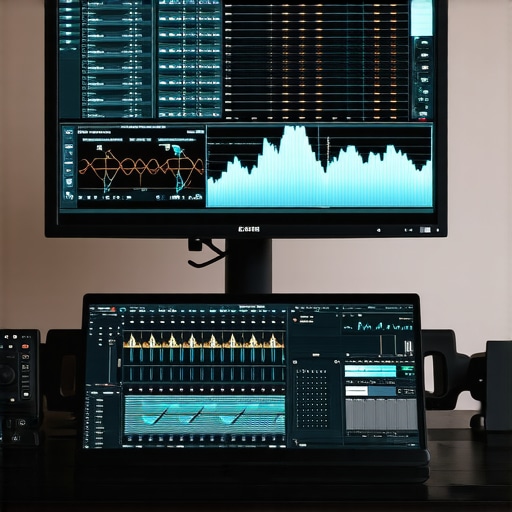 A professional colorist calibrating a high-end monitor using spectral sensors in a studio