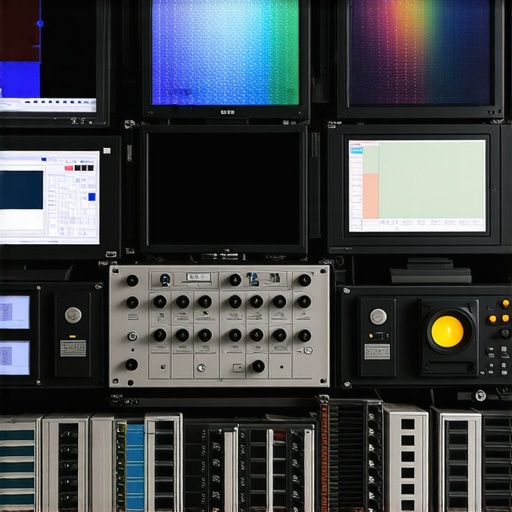 Spectroradiometers and color calibration tools used by professionals in a color calibration studio