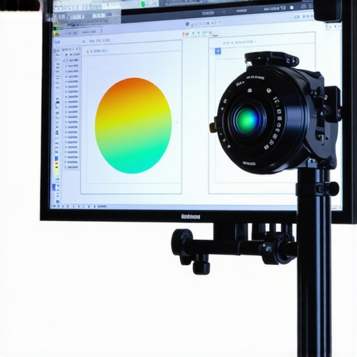 Spectroradiometer measuring display output for color accuracy