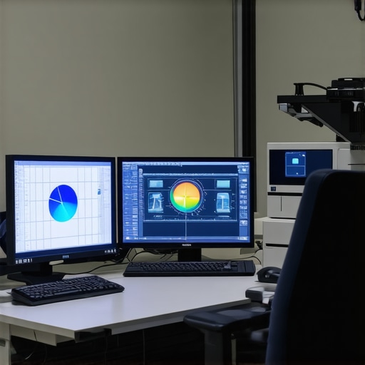 Professional calibration equipment in a controlled studio environment ensuring color accuracy.