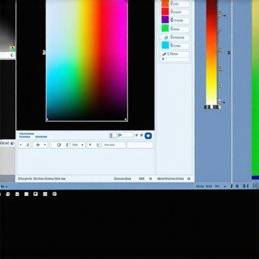 Close-up of calibration device measuring professional 4K HDR monitor