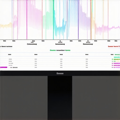 A close-up of calibration software analyzing spectral data from a professional HDR monitor.