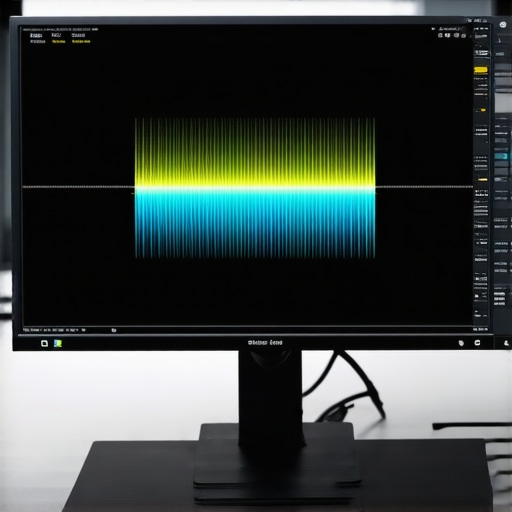 Spectroradiometer measuring spectral output of a professional HDR 4K monitor
