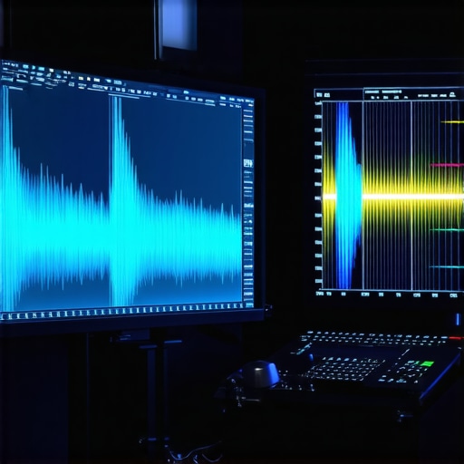 A spectroradiometer device measuring the spectral emission of a professional HDR monitor