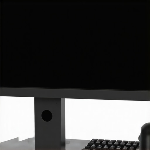 Close-up of a professional monitor showcasing adaptive calibration features with sensors and control interface.