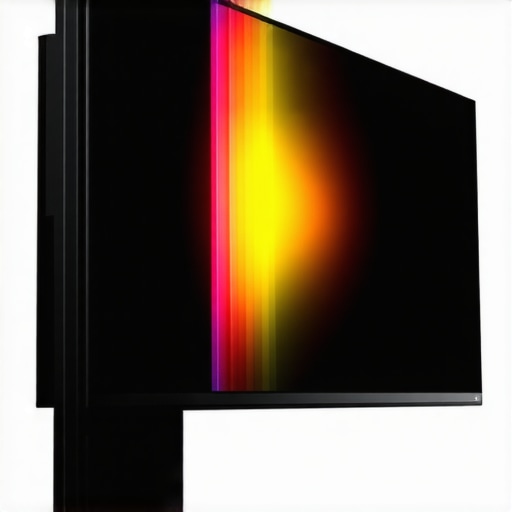 Spectrophotometer measuring colors on an HDR professional monitor during calibration