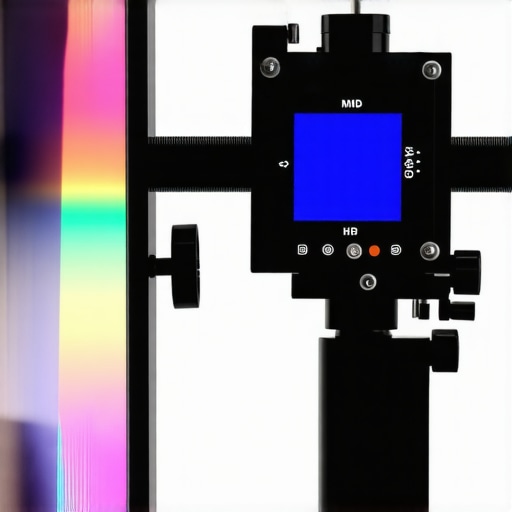 Professional calibration device measuring monitor color