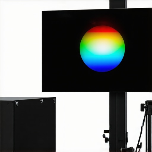Professional calibration of MicroLED display in a high-tech studio
