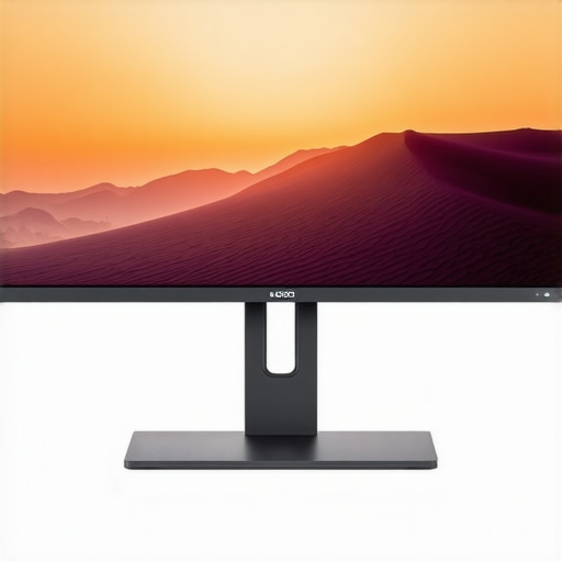 Futuristic monitor showcasing cutting-edge color accuracy and HDR technology