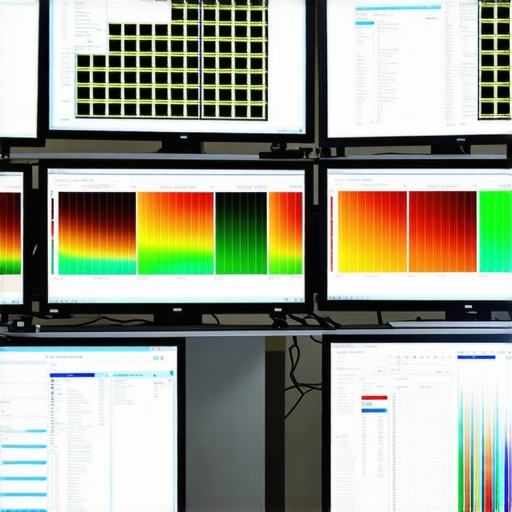 Detailed image of calibration tools and monitors used by professionals to ensure color accuracy.