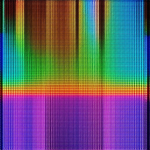 Microscopic view of uniform quantum dots within a computer monitor display optimizing color accuracy.