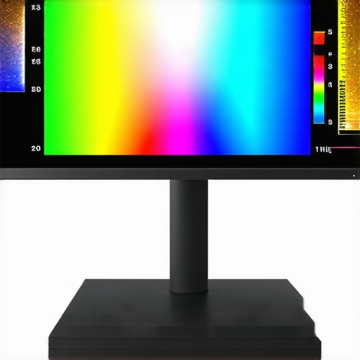 Spectroradiometer device measuring spectral output of a professional monitor