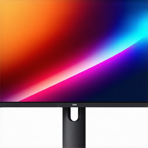 Futuristic monitor with built-in AI calibration system
