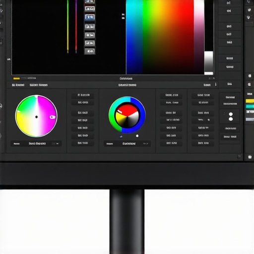Professional monitor with calibration software for color accuracy and HDR performance