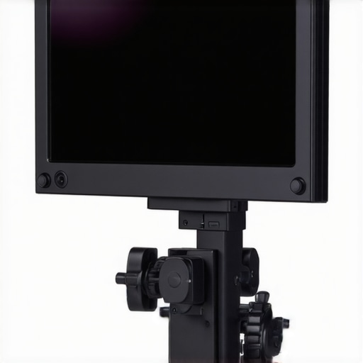 Close-up of professional HDR monitor displaying calibration interface with vibrant colors