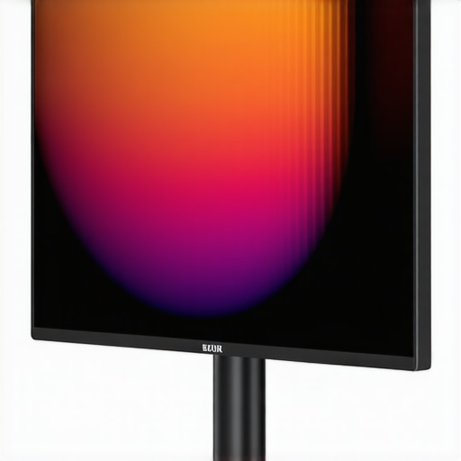 Professional HDR monitor showcasing high luminance and wide color gamut in a calibrated studio environment.