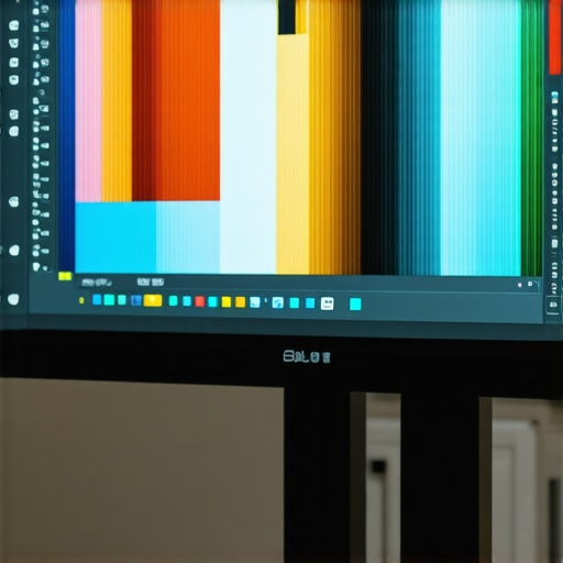 Professional HDR monitor with calibration controls and uniform color display