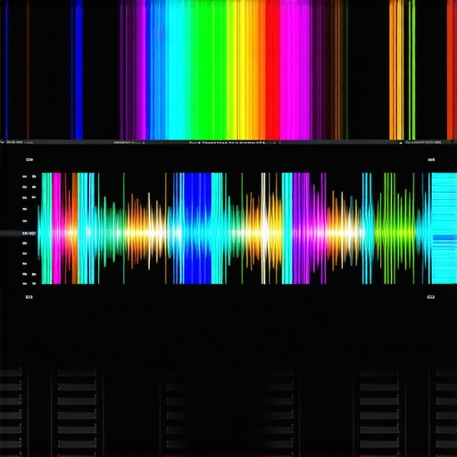 A professional HDR monitor being calibrated using hardware LUTs and calibration tools in a dimly lit room