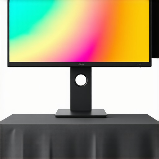 Futuristic high-resolution HDR monitor showcasing vivid colors and bright luminance.