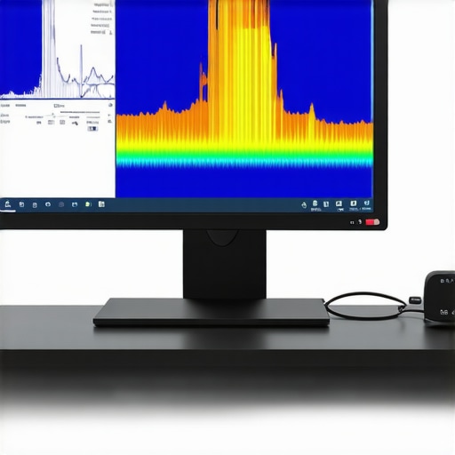 Monitor with built-in sensors showing calibration interface