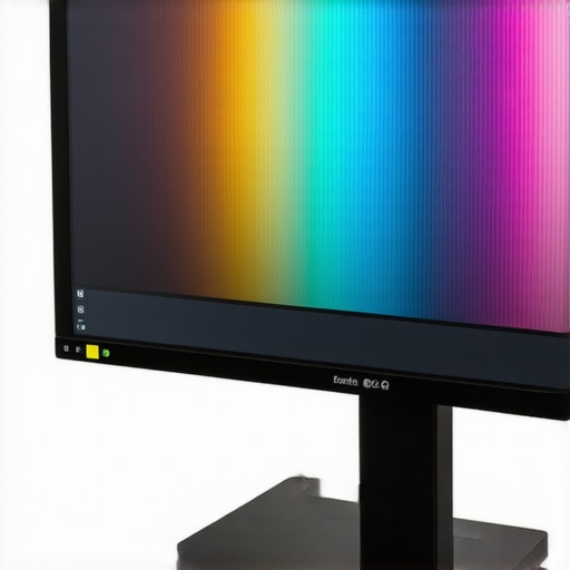 Spectrometer measuring monitor color spectrum during calibration
