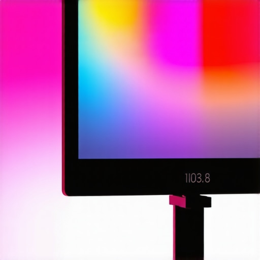 Device measuring spectral output on a professional HDR monitor in a studio setup.