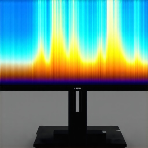 Spectroradiometer instrument measuring spectral output of high-end monitor for advanced calibration