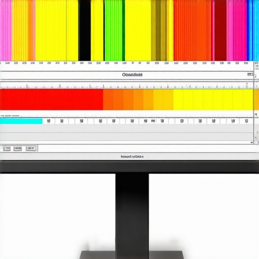 Advanced Calibration in Action A professional calibration setup showing spectral analysis on a high-end monitor.