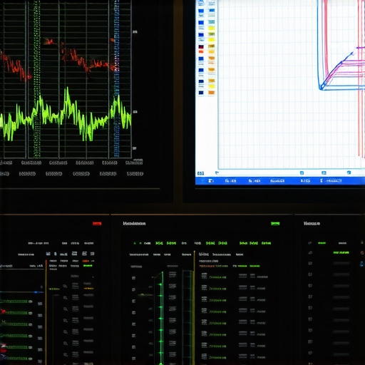 Spectral sensors measuring display color accuracy during calibration process.