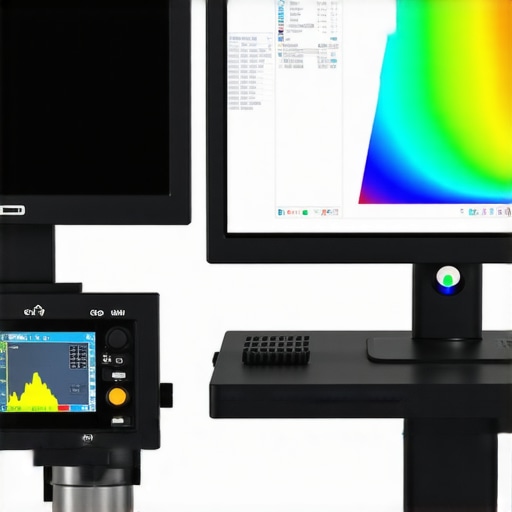 Advanced Monitor Calibration Equipment in Action Professional calibration tools measuring monitor color accuracy