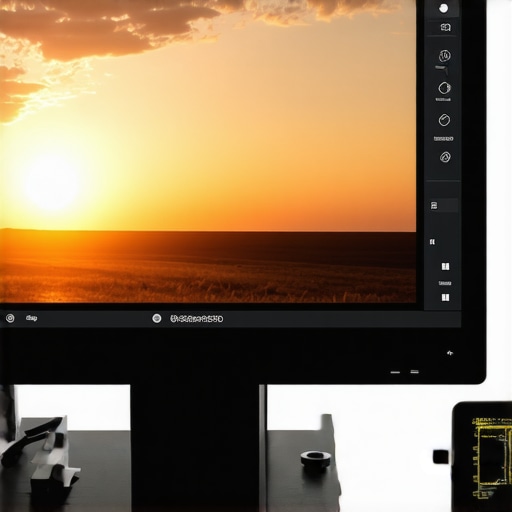 HDR Monitor Calibration in Action Colorful HDR monitor displaying calibration process and high dynamic range image.