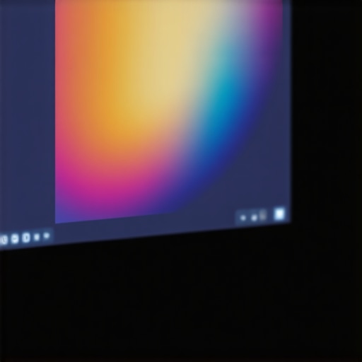 Professional spectral colorimeter measuring luminance and color response on HDR monitor during calibration process.