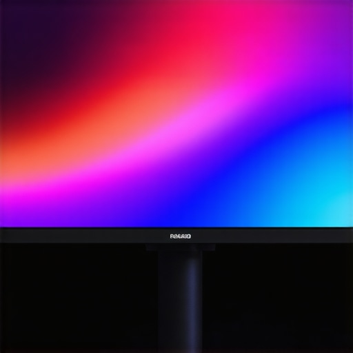 Next-Gen HDR Monitor Tech A sleek professional HDR monitor showcasing vibrant colors and high contrast levels