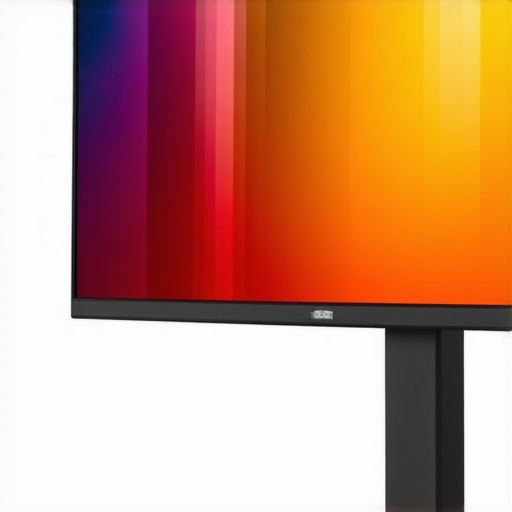 Next-Generation HDR Monitor Display Close-up image of a professional HDR monitor highlighting vibrant colors and contrast capabilities.
