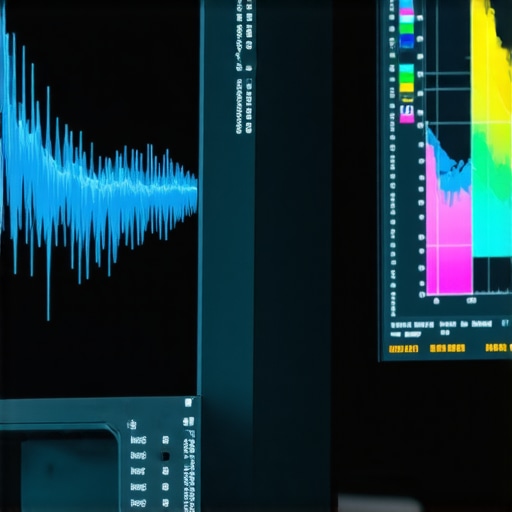 Precision Calibration in Action Professionals calibrating a high-end monitor with specialized tools and software