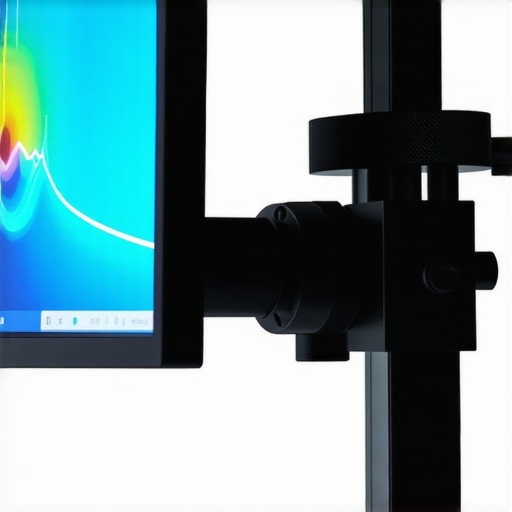 Spectrophotometer measuring spectral data of a professional HDR monitor for calibration