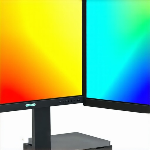 Professional spectral colorimeter calibrating a high-end monitor