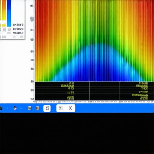 Spectrometer analyzing monitor spectrum for advanced calibration