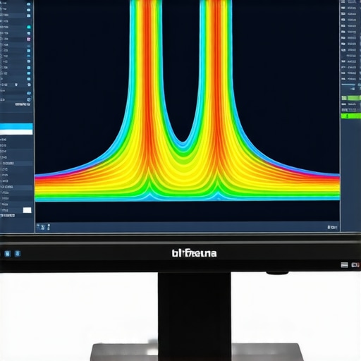 Spectral Calibration of a Professional Monitor Technician calibrating a high-end monitor with spectral analysis devices.