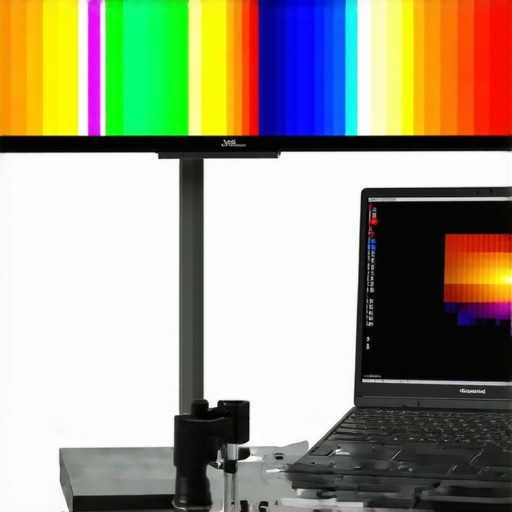Spectral Measurement Device for Color Calibration Spectrophotometer measuring emitted light spectrum of a high-end monitor.